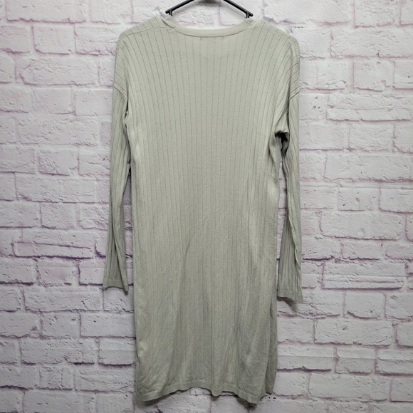 Lot of 2 Uniqlo Women's Ribbed Long Duster Cardigan Black & Gray Sz M Open Front - Picture 4 of 9